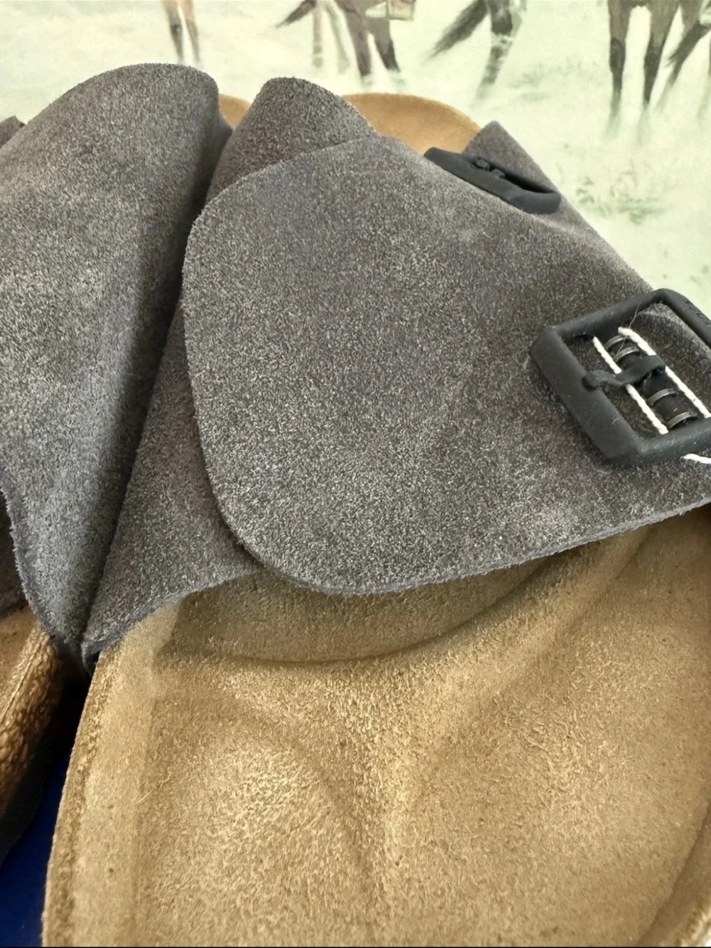 Birkenstock Zurich *RARE* Velvet Grey Suede Size 46 backend  display picture 3